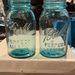 Ball Perfect Mason Glass Jar - Aqua Blue